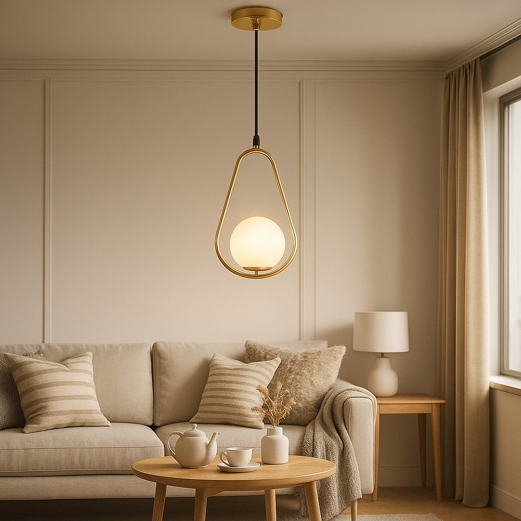 Lampara De Techo Nórdica Modelo Gota Minimalista