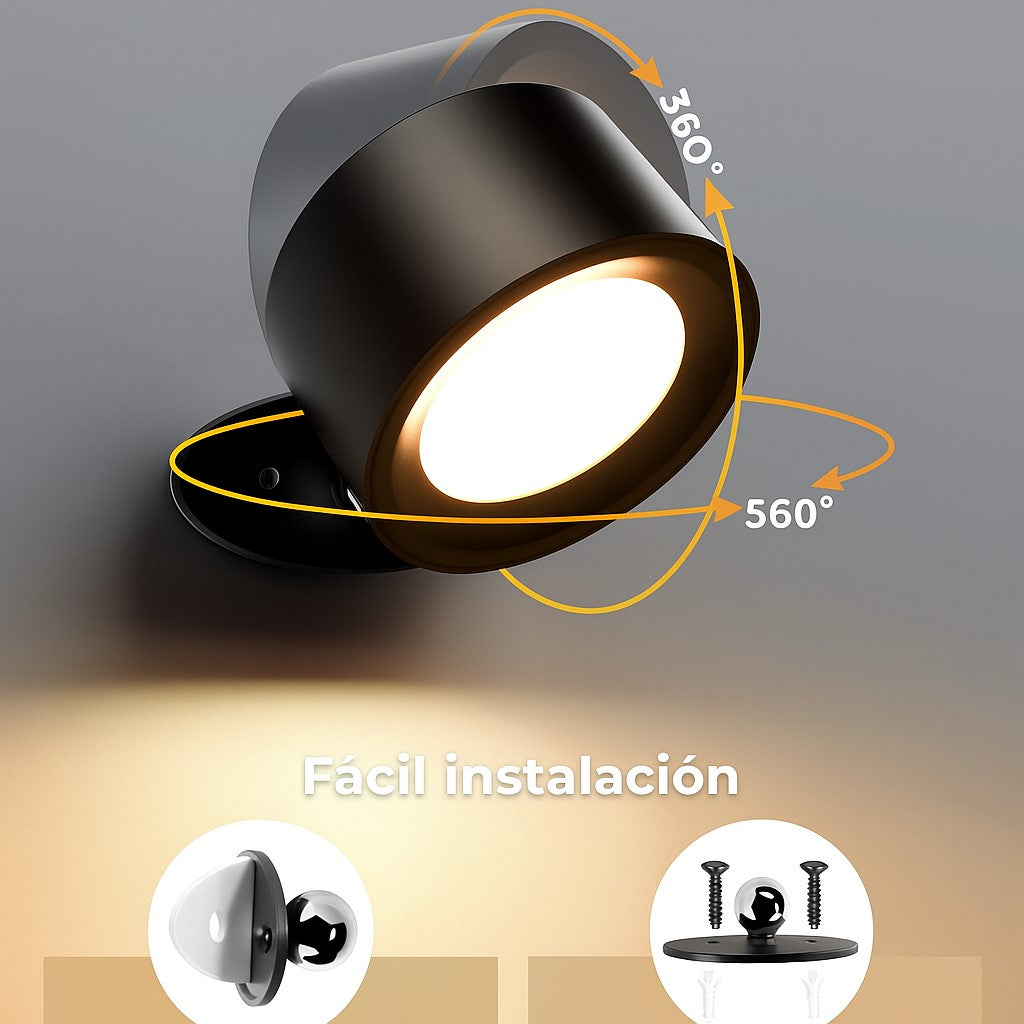 Lampara De Pared Inalámbrica. ¡ No Mas Cables !