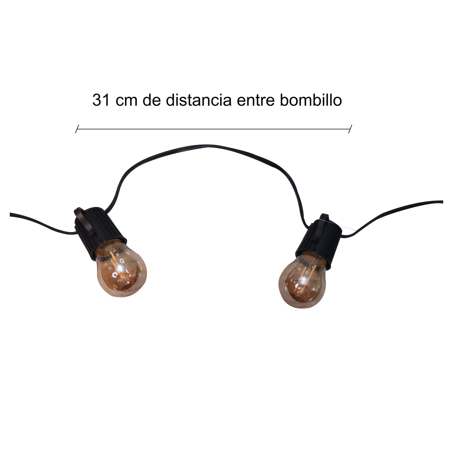 Lampara Extension De Bombillos Vintage Led Exteriores