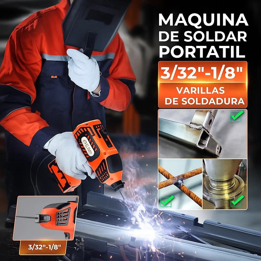 Soldador Laser Inversor Portátil De Mano 120a Con Accesorios