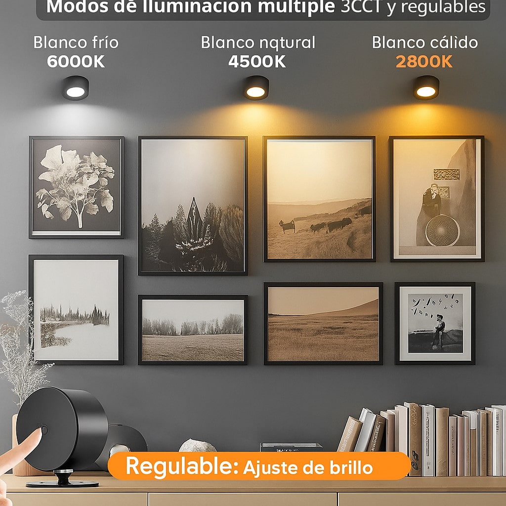 Lampara De Pared Inalámbrica. ¡ No Mas Cables !