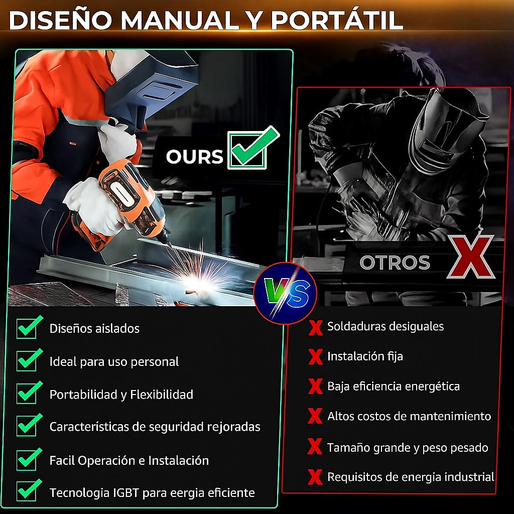 Soldador Laser Inversor Portátil De Mano 120a Con Accesorios