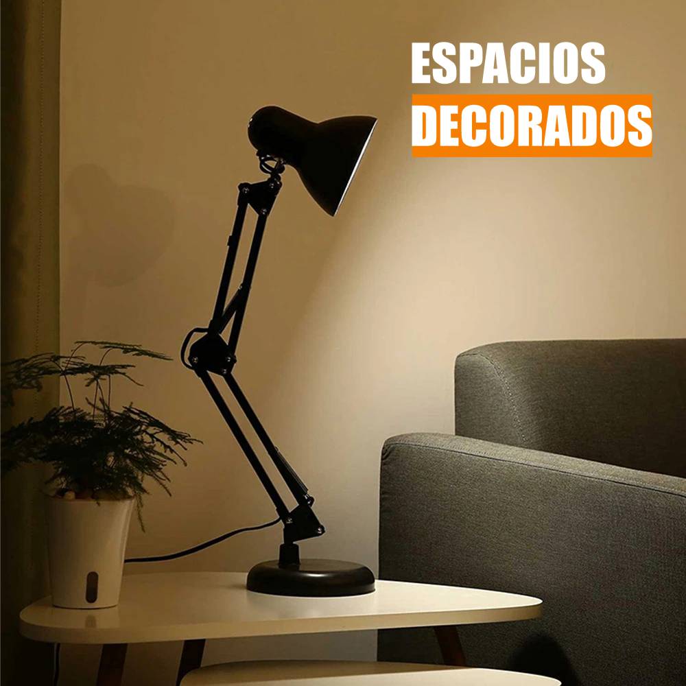 Lampara De Mesa Escritorio Brazo Flexible Metal