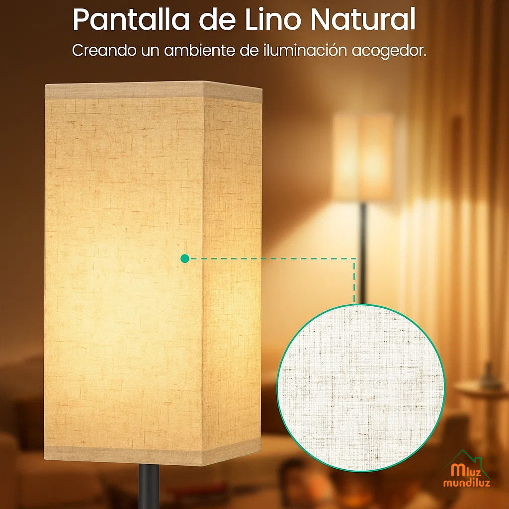 Lámpara De Piso Pie Moderna Con Caperuza Para Sala