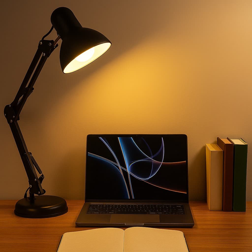 Lampara De Mesa Escritorio Brazo Flexible Metal