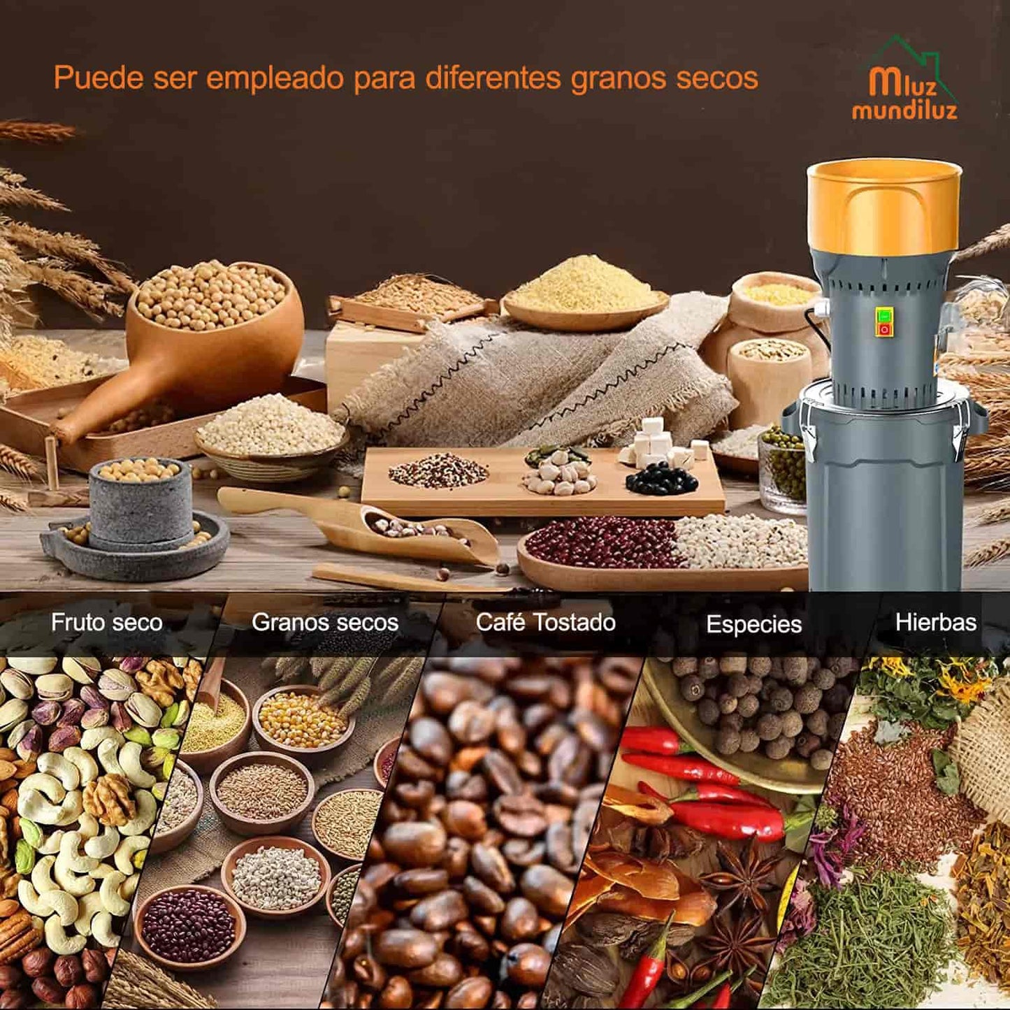 Molino Para Alimento De Animales Grano Seco 300 Kg/h