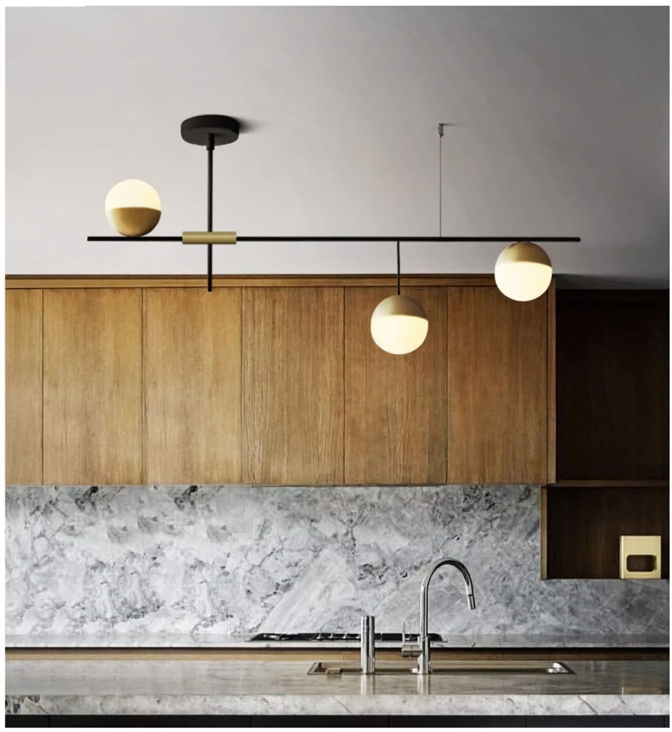 Lampara De Techo Candelabro Moderno Estilo Nórdico Asimetric