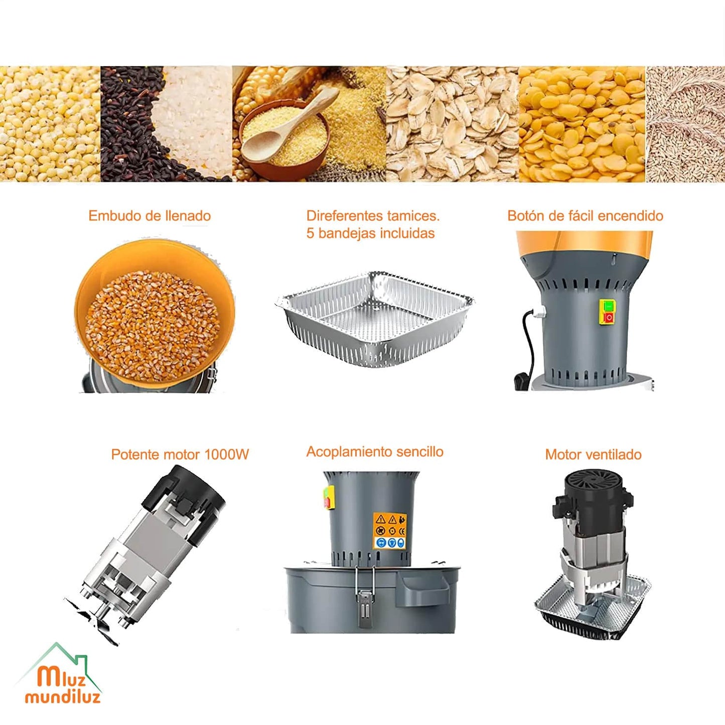 Molino Para Alimento De Animales Grano Seco 300 Kg/h