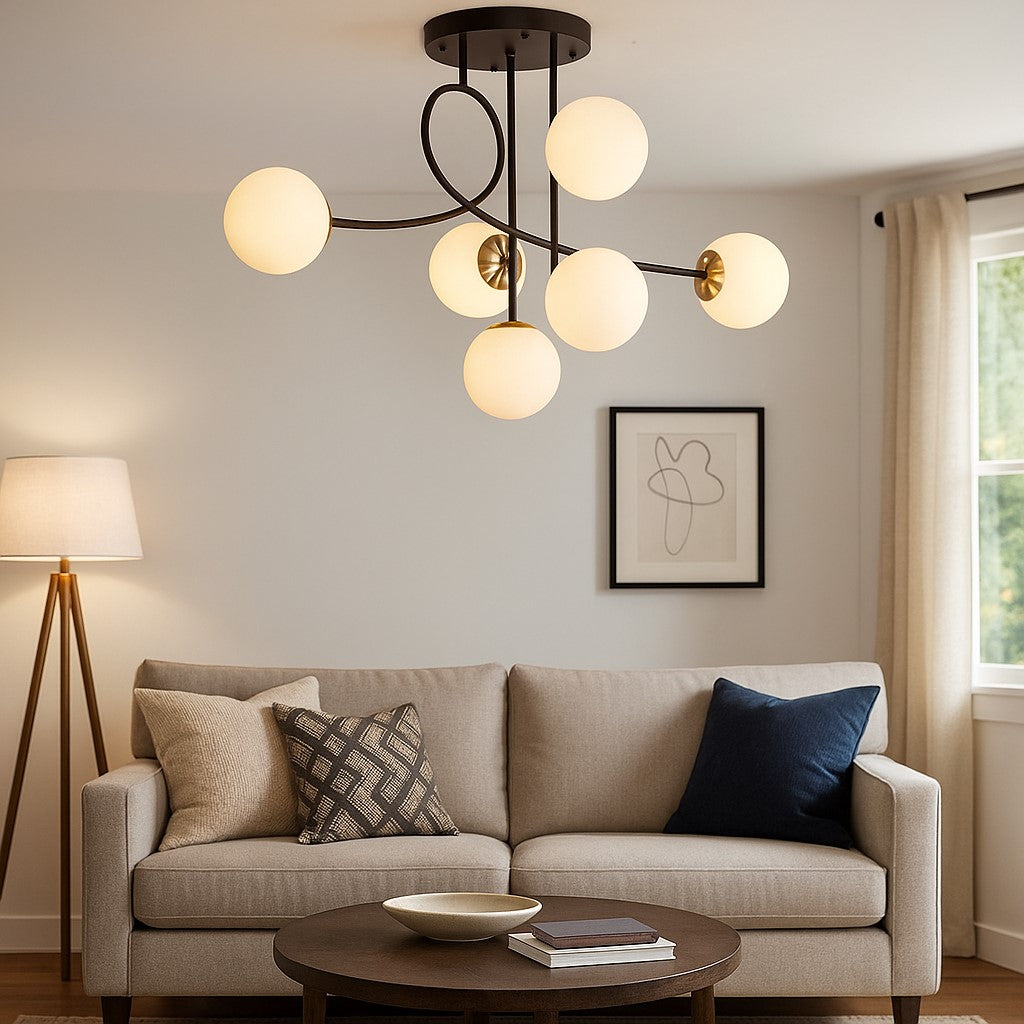 Lampara De Techo Candelabro Moderno Estilo Nórdico Lotto