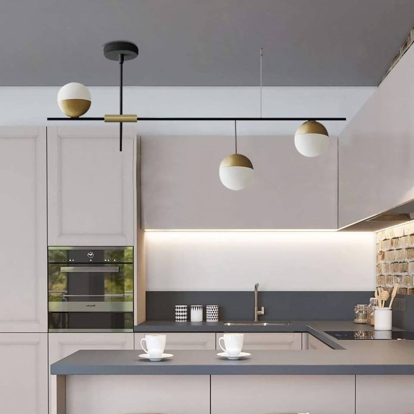 Lampara De Techo Candelabro Moderno Estilo Nórdico Asimetric