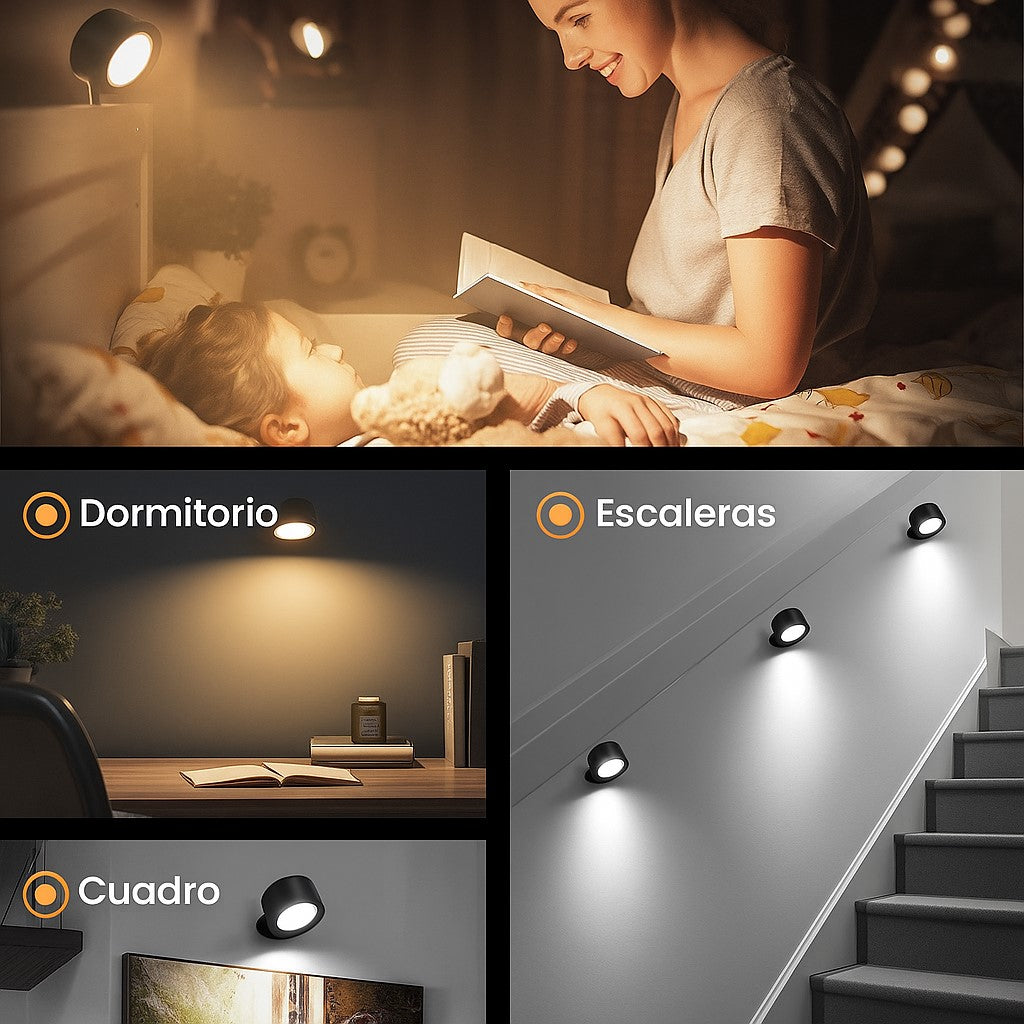 Lampara De Pared Inalámbrica. ¡ No Mas Cables !