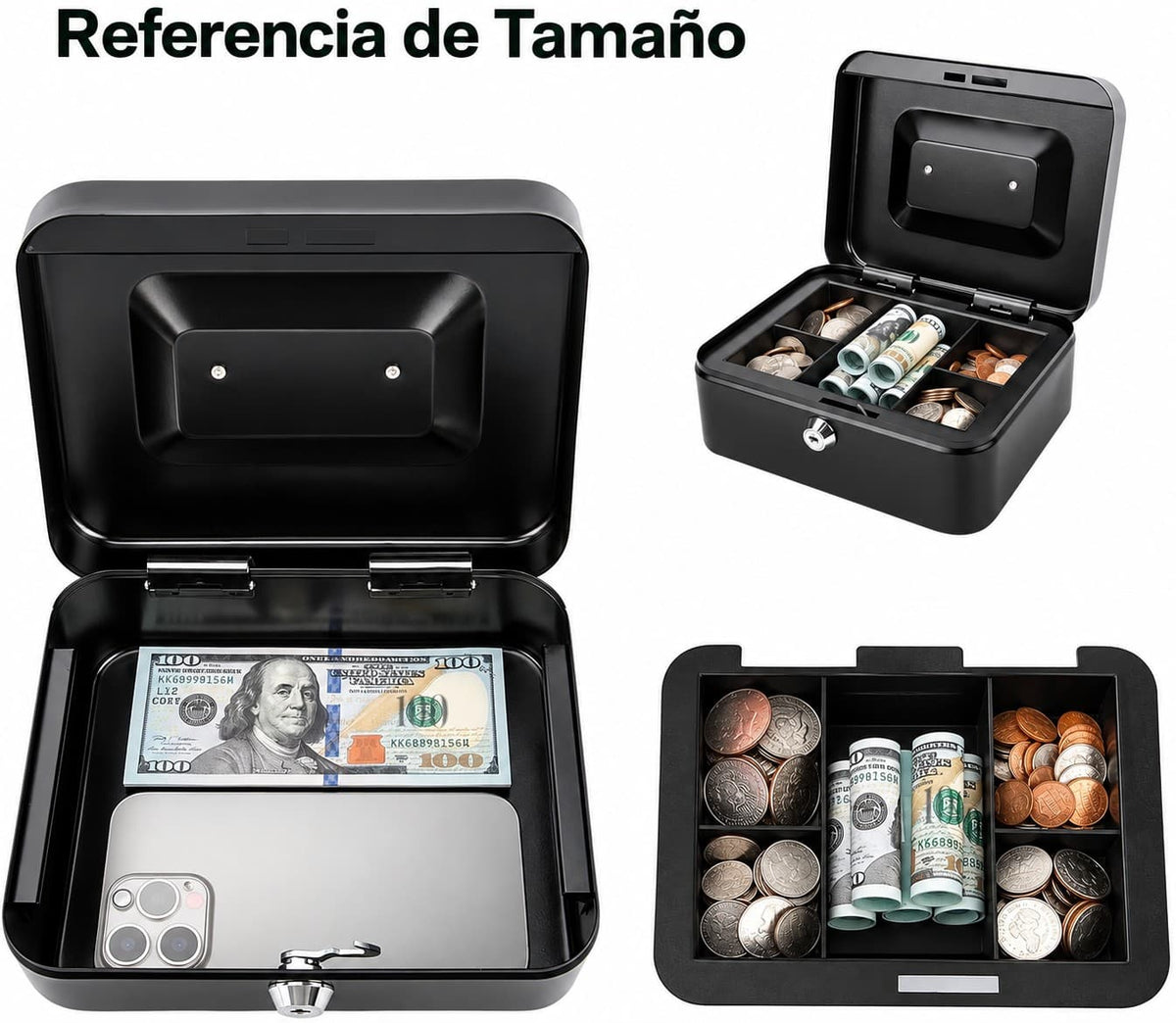 Caja De Seguridad Para Efectivo De Acero