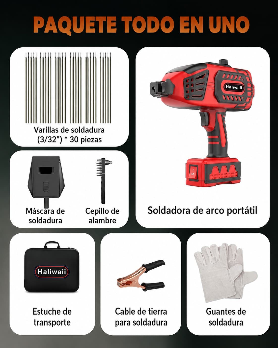 Soldador Laser Inversor Portátil De Mano 120a Con Accesorios