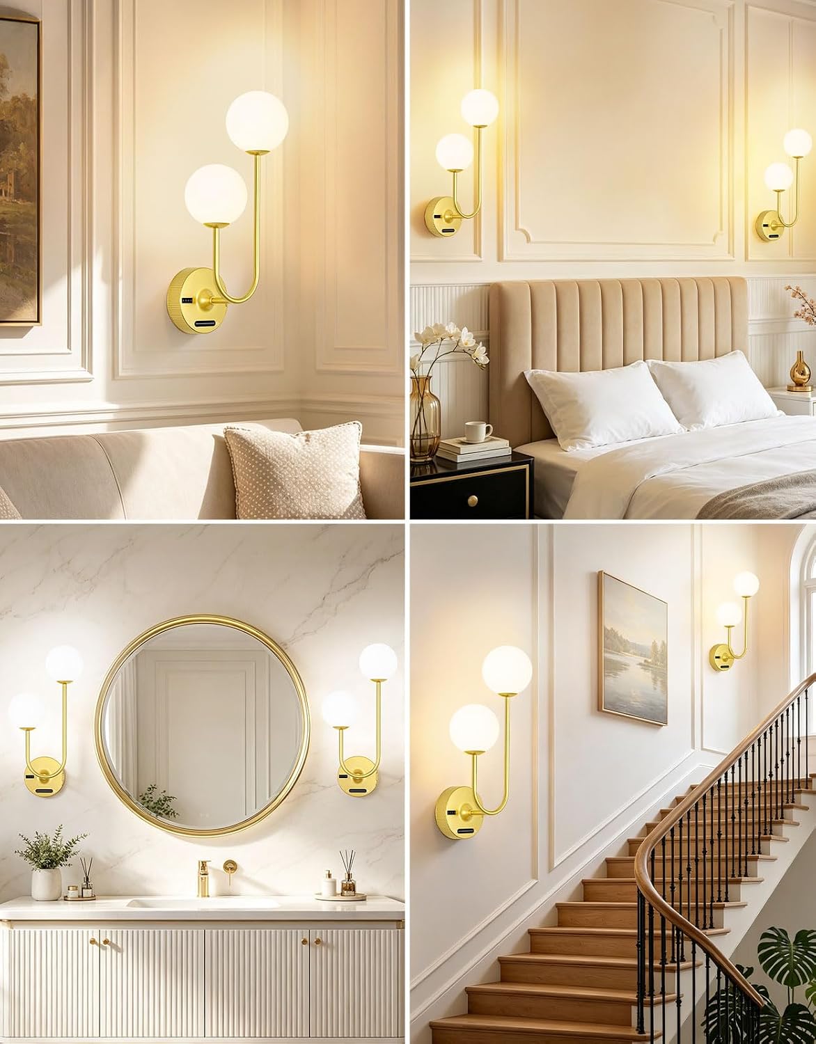Lámpara Aplique Pared Led Recargable Con Control Remoto