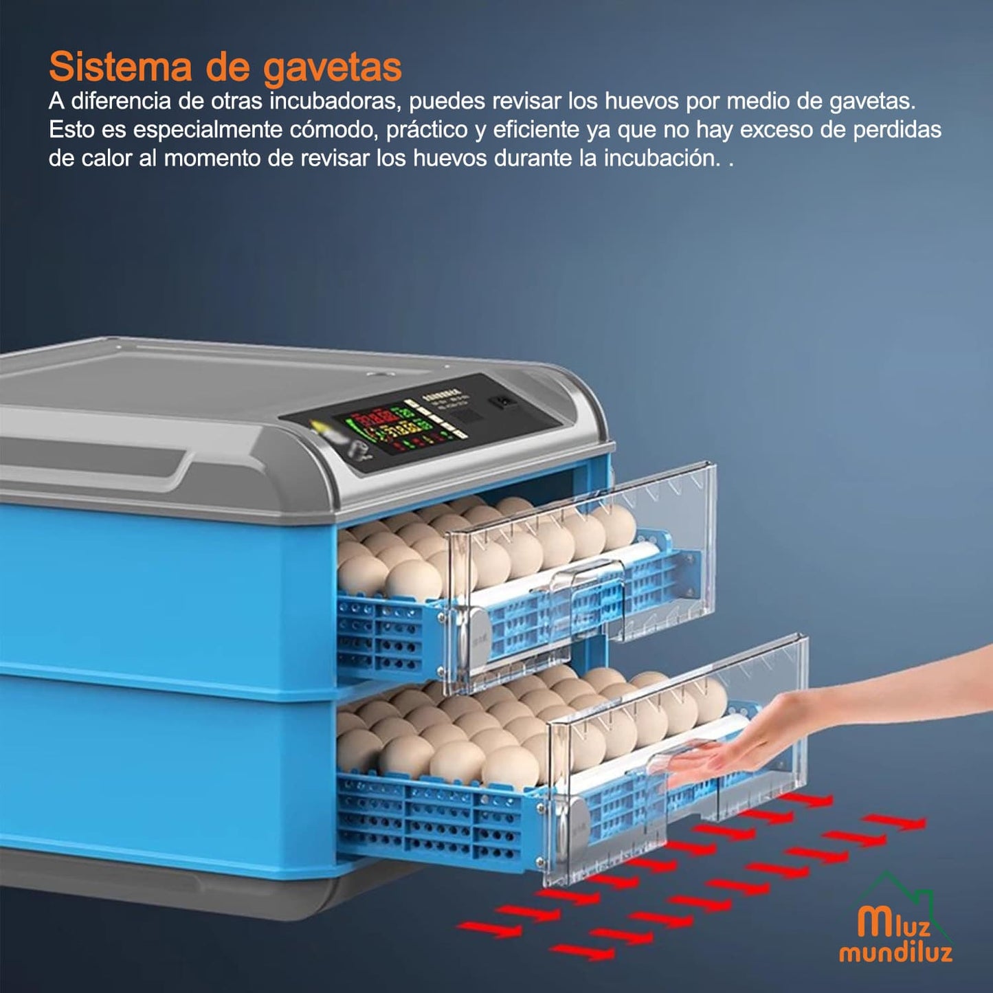 Incubadora De 400 Huevos Inteligente industrial Automática