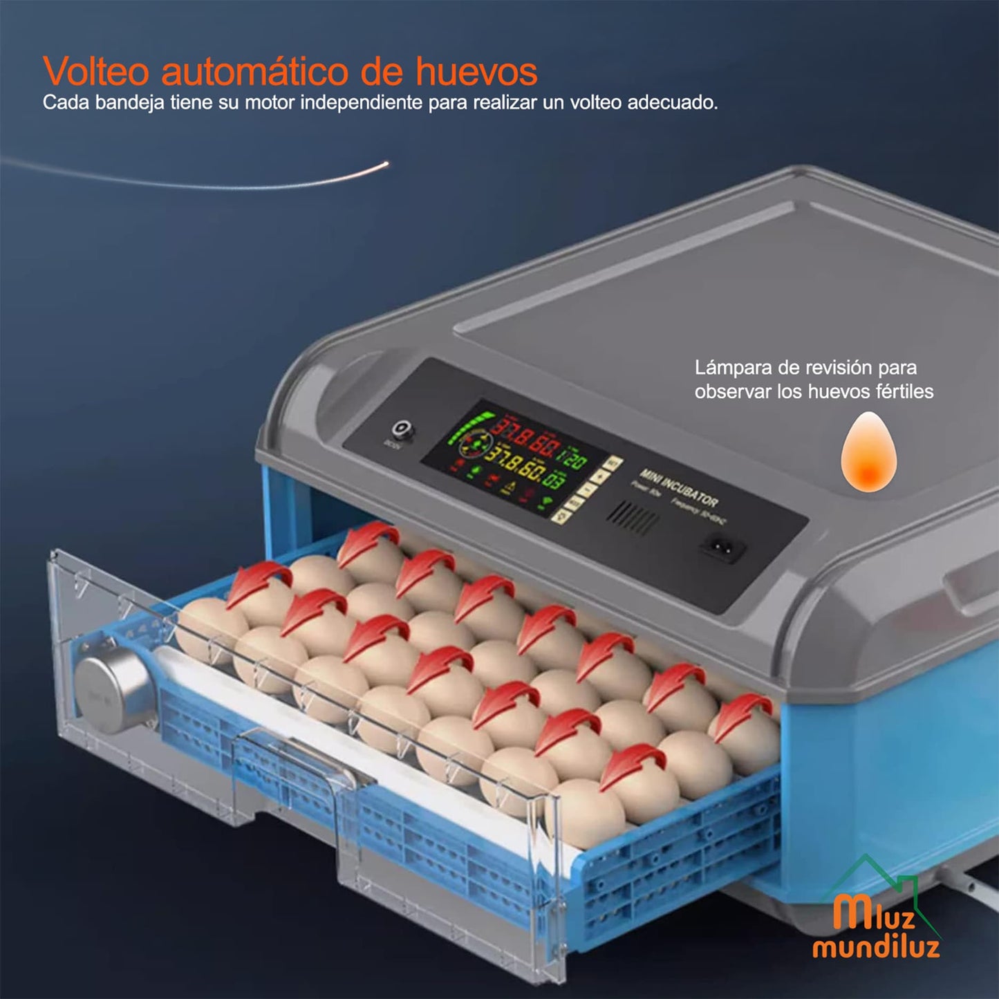 Incubadora De 400 Huevos Inteligente industrial Automática