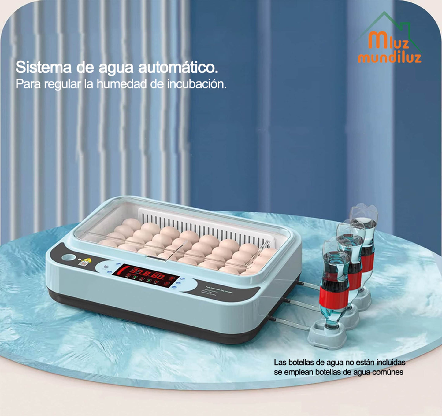 Incubadora 24 Huevos Volteo Automatico Y Panel De Control Humedad