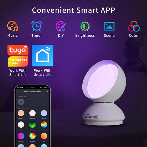 Lampara De Mesa Tactil Inteligente. App, Alexa Y Google