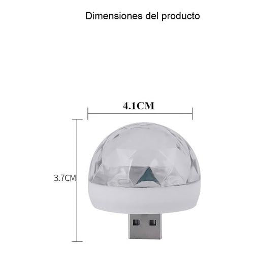 Bombillo Rgb Decorativo Reflector De Luces De Colores Usb