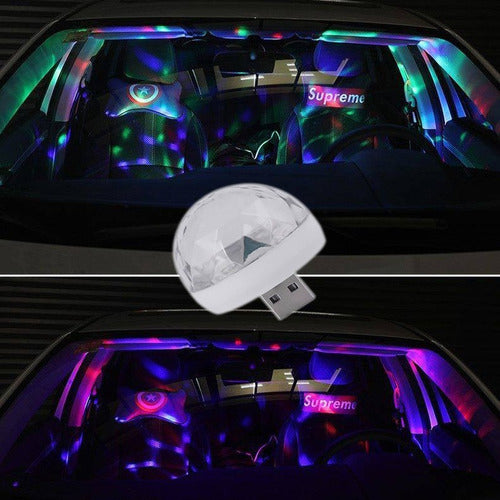 Bombillo Rgb Decorativo Reflector De Luces De Colores Usb
