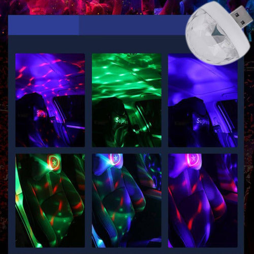 Bombillo Rgb Decorativo Reflector De Luces De Colores Usb