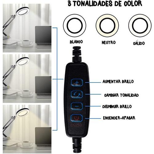 Lampara Lupa De Escritorio Brazo Flexible Fija.