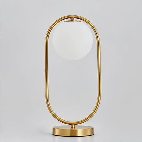 Lámpara De Mesa Moderna Nórdica Modelo Moon Dorada