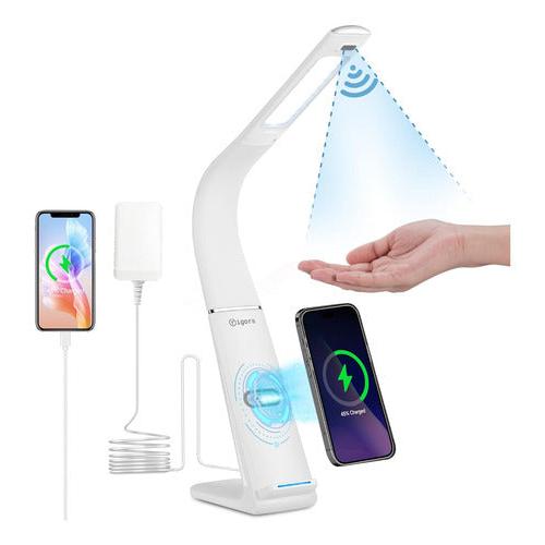 Lampara De Mesa Cargador Inalambricon Puerto Usb Y Sensor