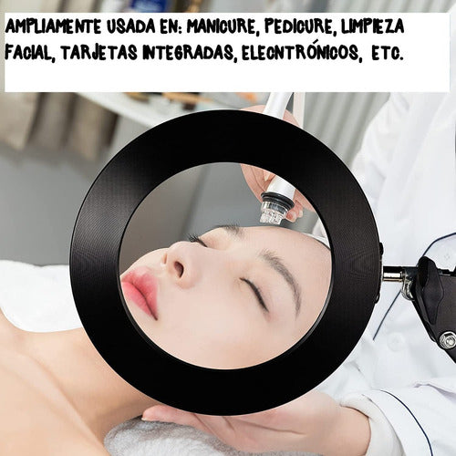 Lampara Lupa De Escritorio Brazo Flexible Fija.