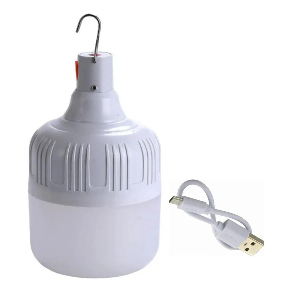 Bombillo Led De Emergencia Portatil Recargable Usb 20w 6500k