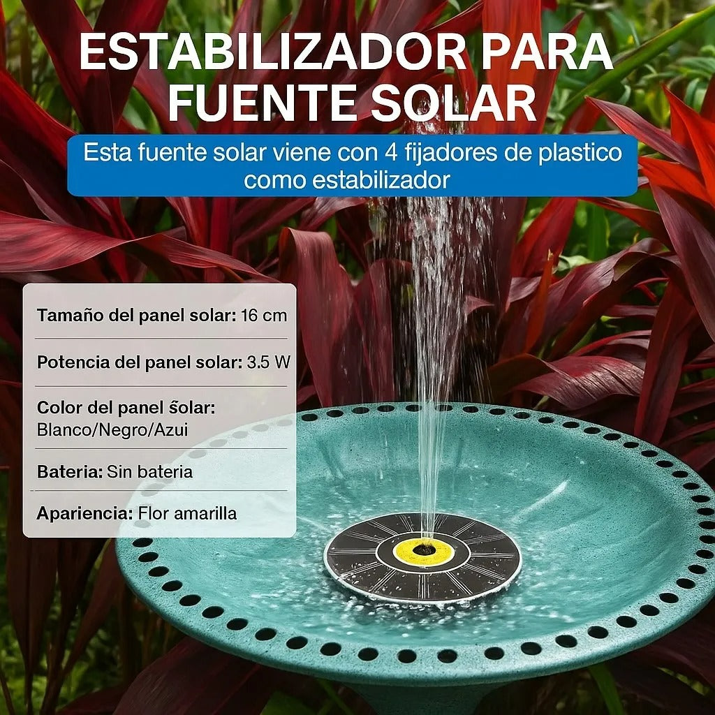 Fuente De Agua Decorativa Solar.