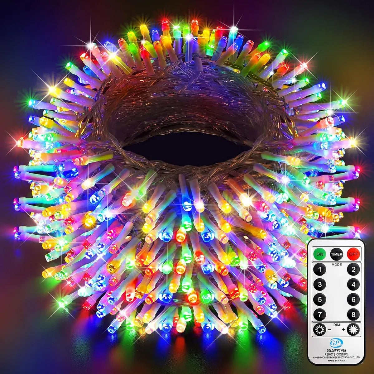 Luces De Navidad De 120m Exteriores Con Control