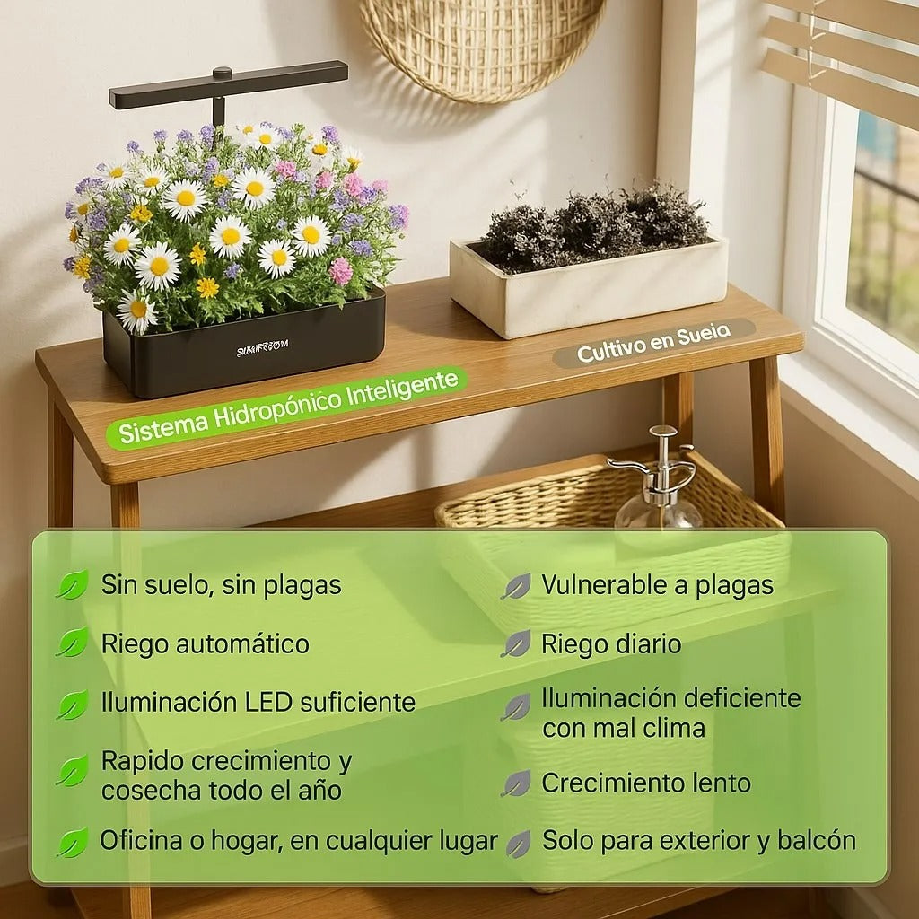 Sistema Cultivo Hidroponico Plantas Flores Frutas Verduras
