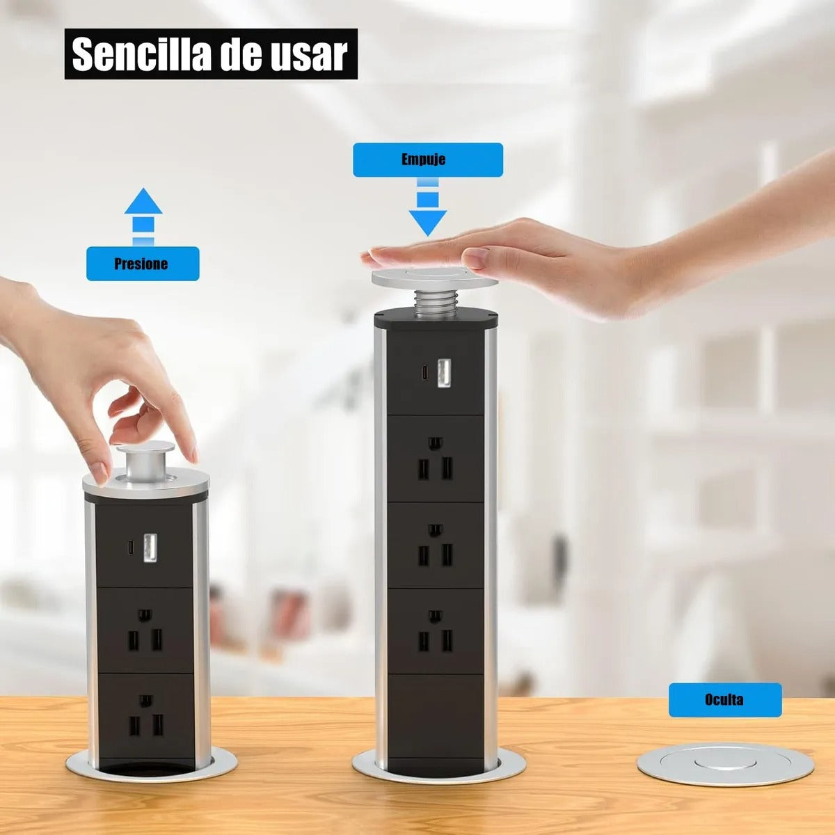 Multitoma Retráctil + Multitoma Multicontacto.