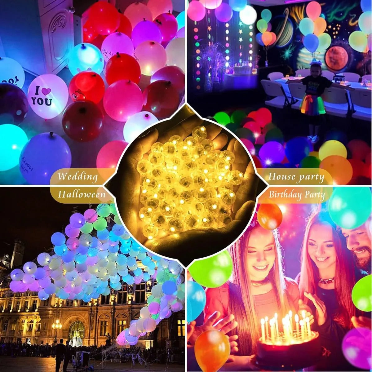 Luces De Navidad Esfera Decoración Pesebre, Globos X10 Unid