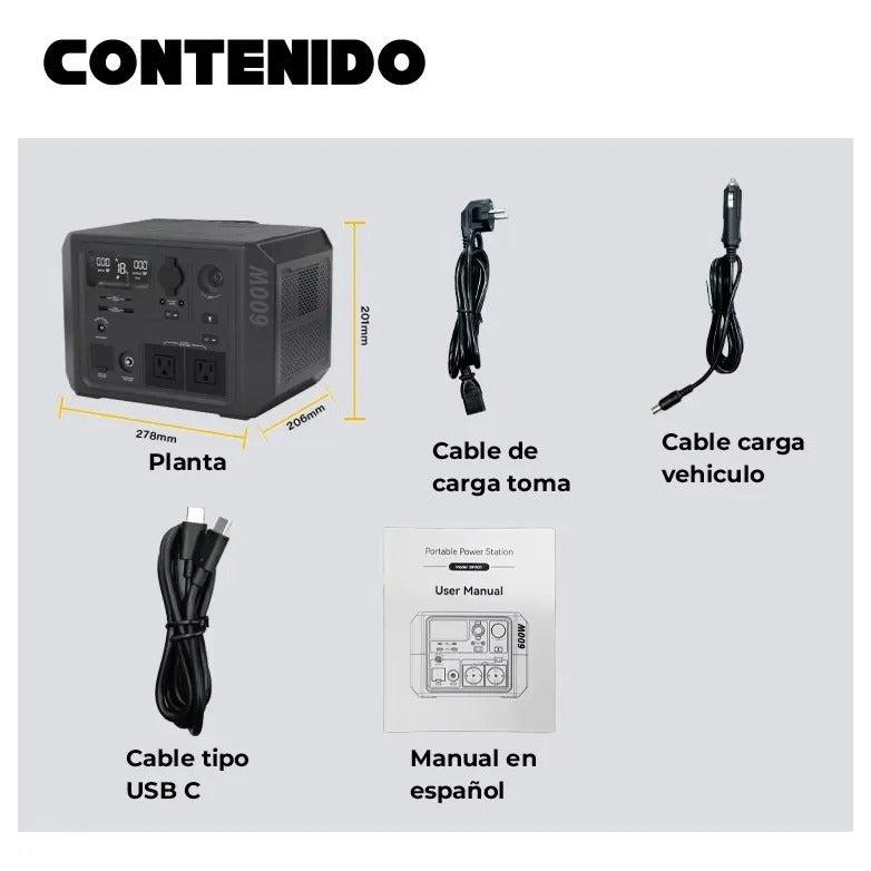 Estacion De Energia Planta Electrica 600w/ 1200w Pico /537wh