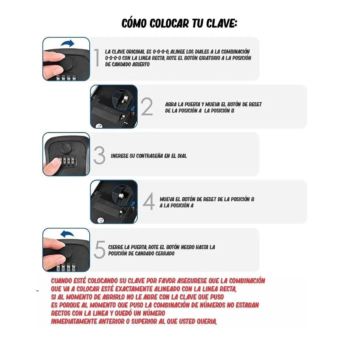 Porta Llaves De Pared Tipo Caja Fuerte De Seguridad