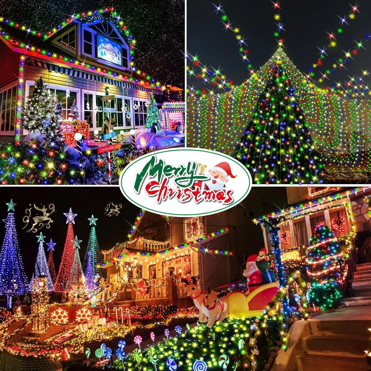 Luces De Navidad De 120m Exteriores Con Control