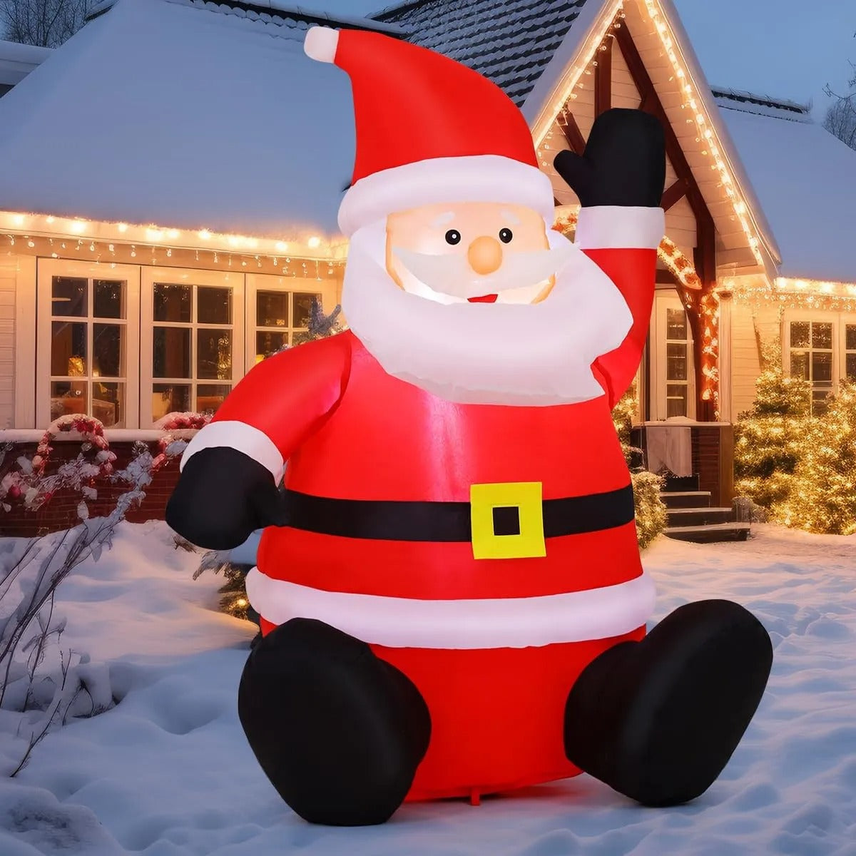 Inflable De Navidad Muñeco Papa Noel Santa Claus De Piso