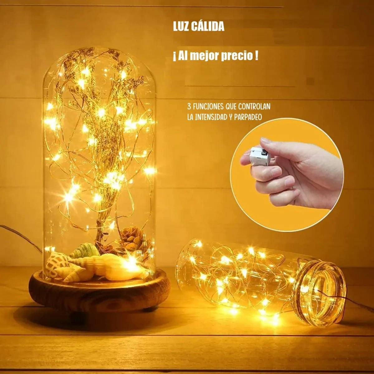 Extension De Luces Micro Led Alambre Con 20 Leds 2m.