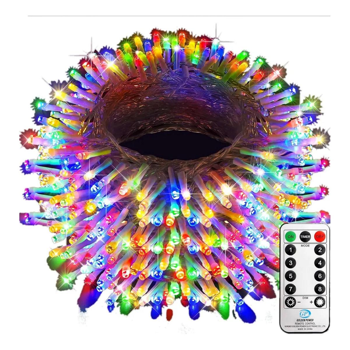 Luces De Navidad De 120m Exteriores Con Control