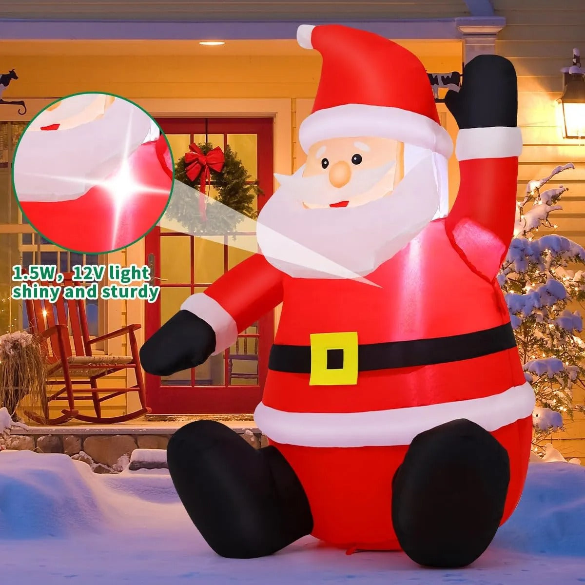 Inflable De Navidad Muñeco Papa Noel Santa Claus De Piso