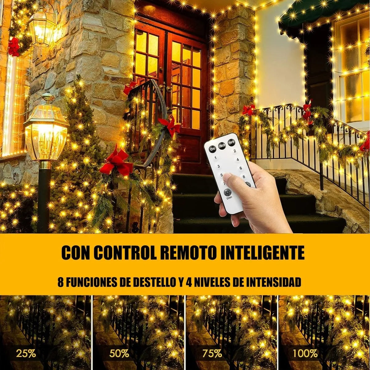 Luces De Navidad Lineal De 60 Metros Exteriores.