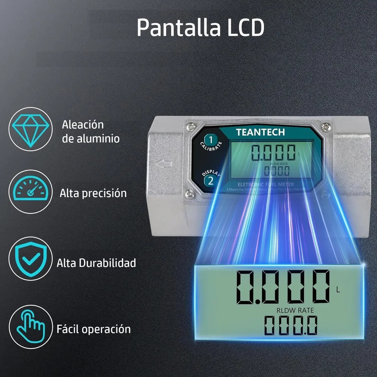 Caudalímetro Medidor Flujo 1'' Combustible Líquidos Químicos