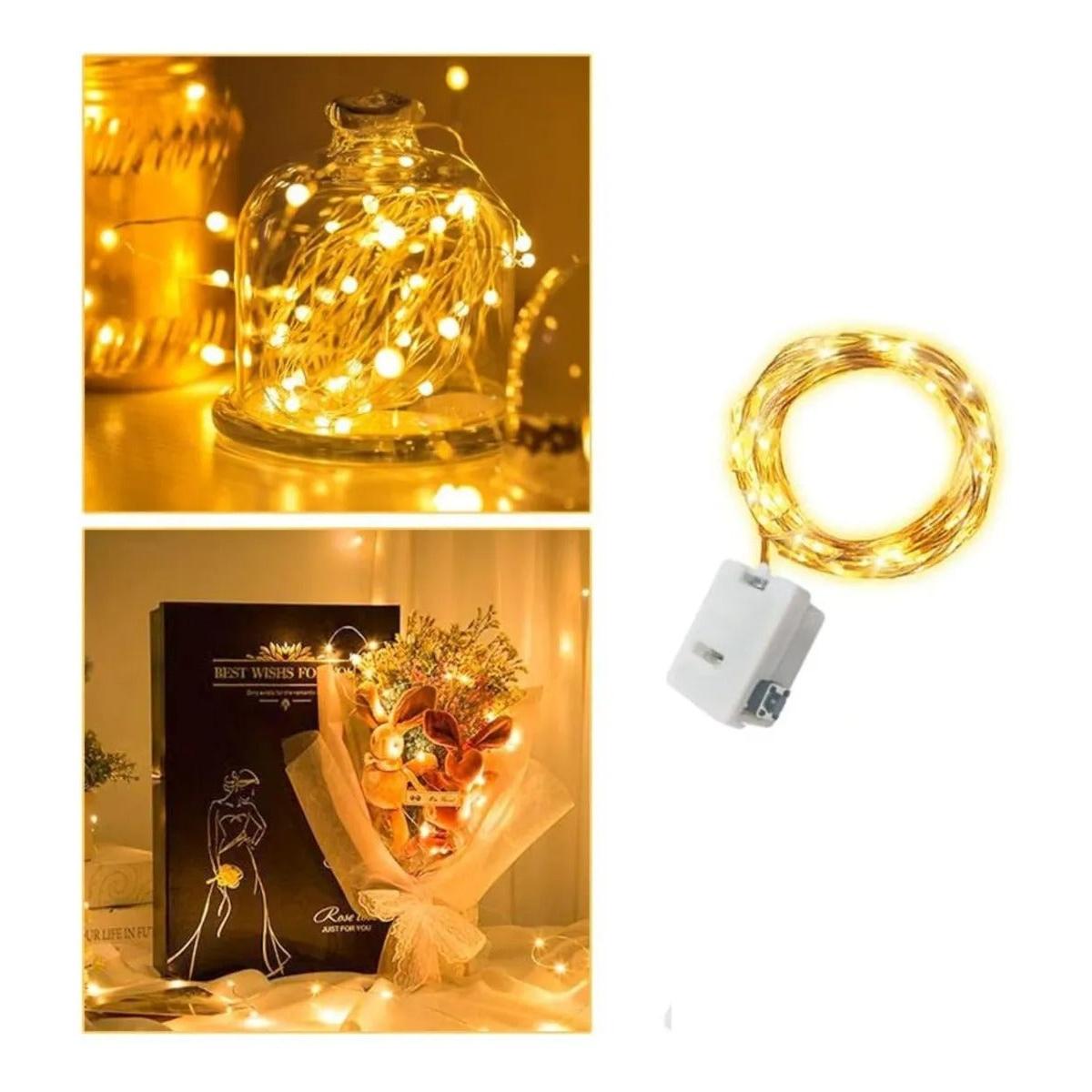 Extension De Luces Micro Led Alambre Con 20 Leds 2m.