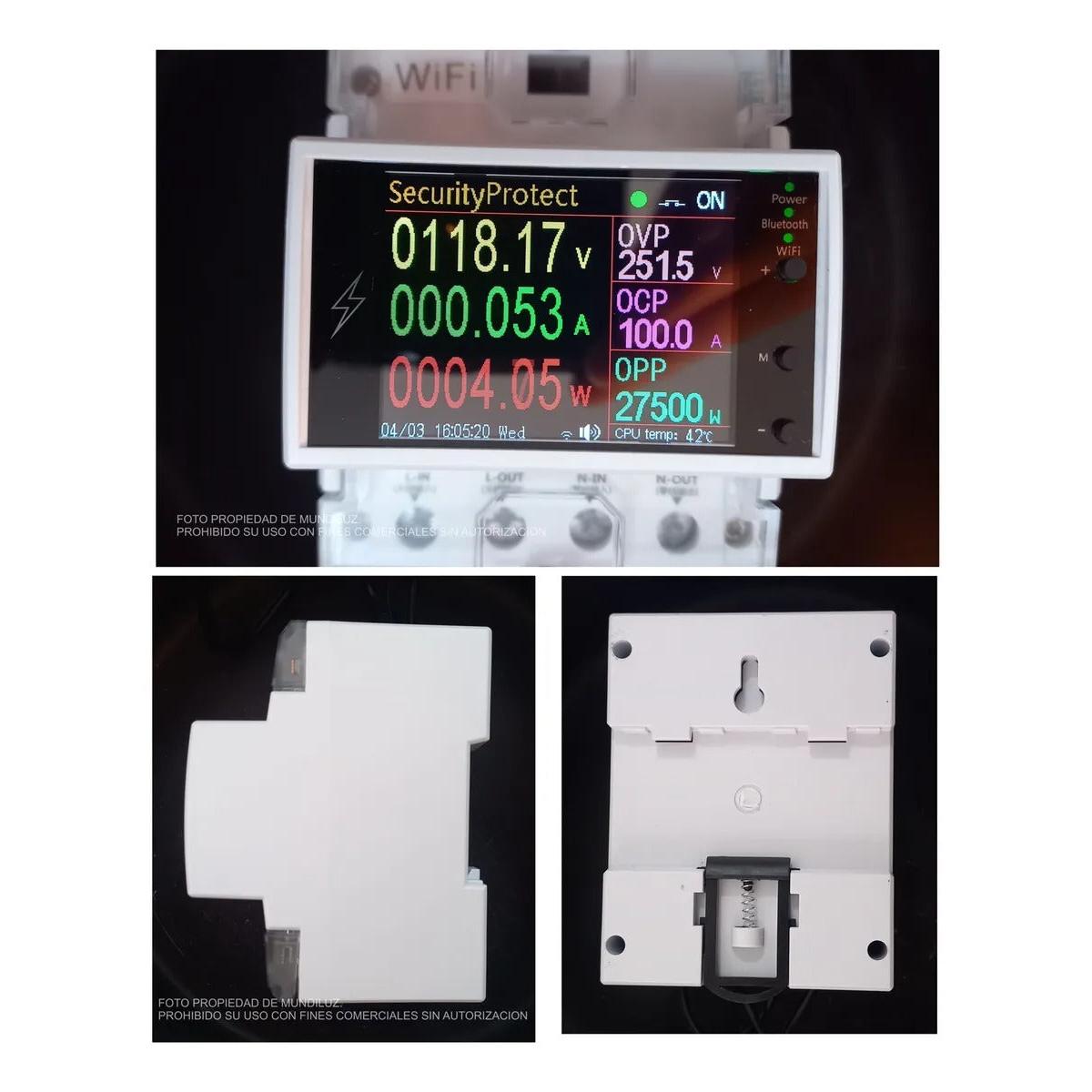 Medidor De Luz Contador, Vatimetro Y Protector Wifi Smart