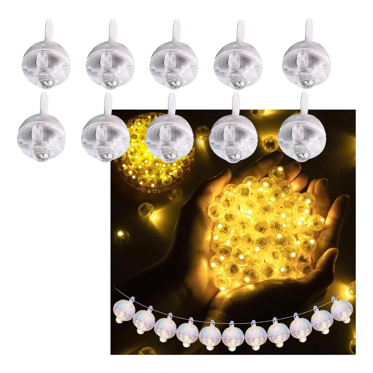 Luces De Navidad Esfera Decoración Pesebre, Globos X10 Unid