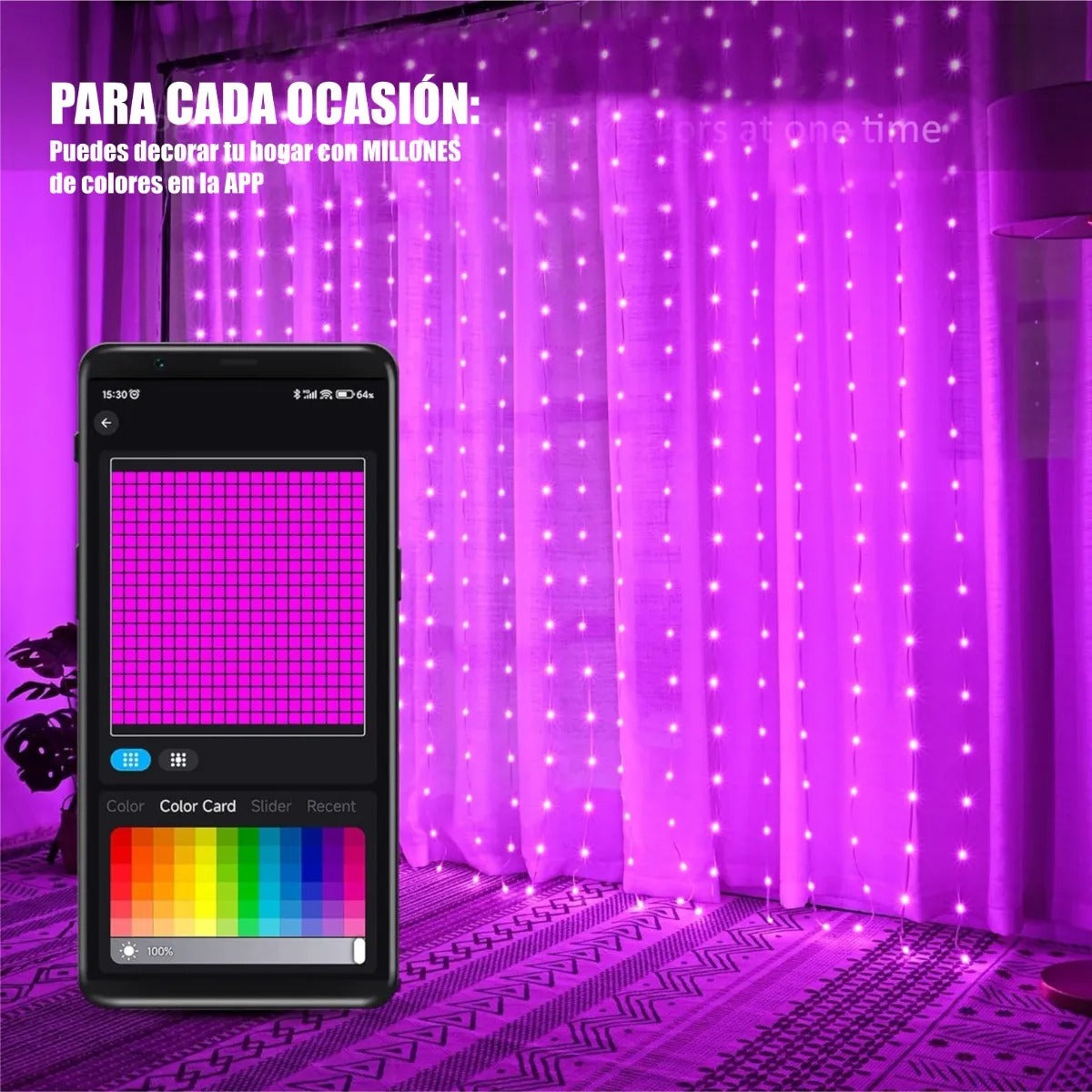 Malla De Navidad Inteligente Control App Forma Figuras