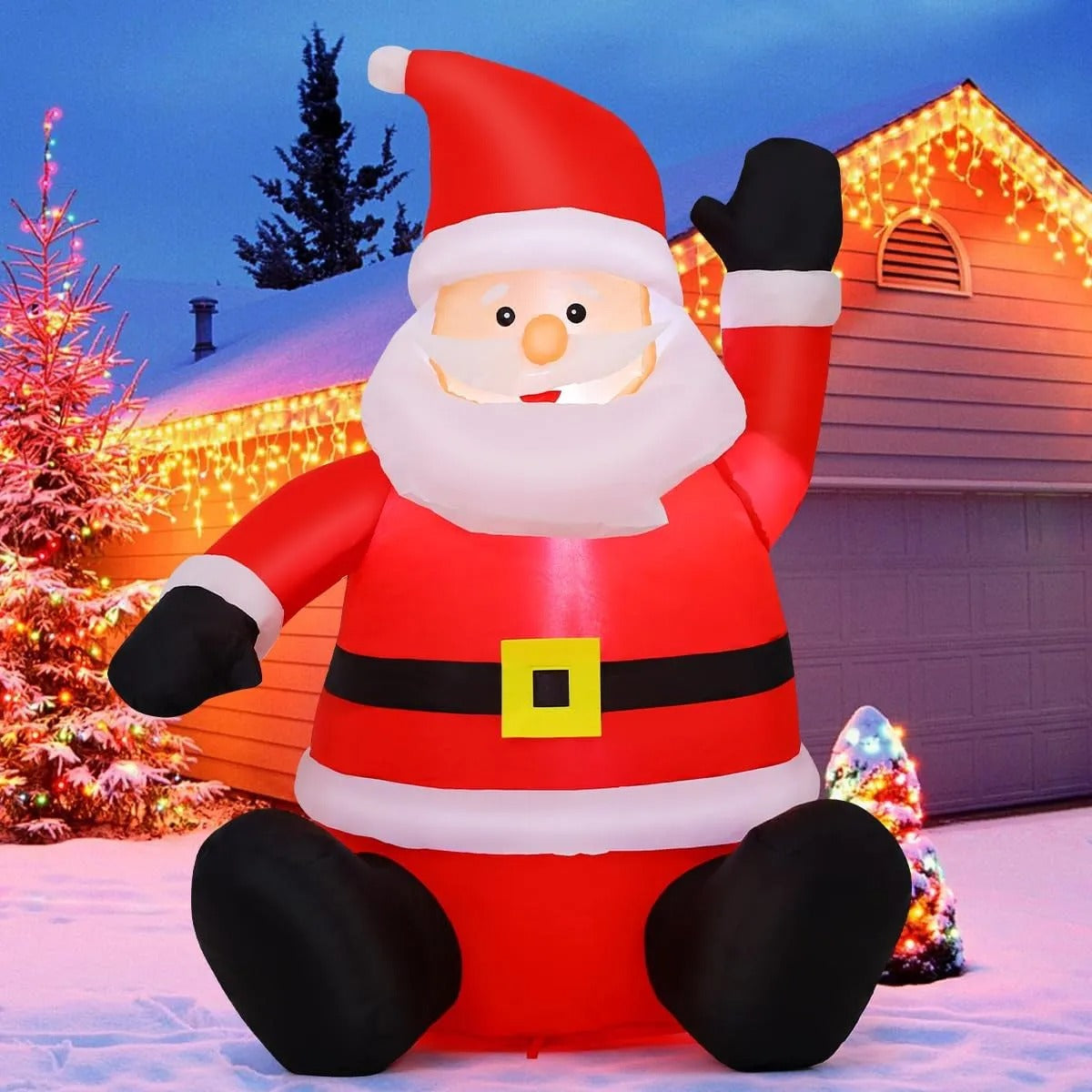 Inflable De Navidad Muñeco Papa Noel Santa Claus De Piso