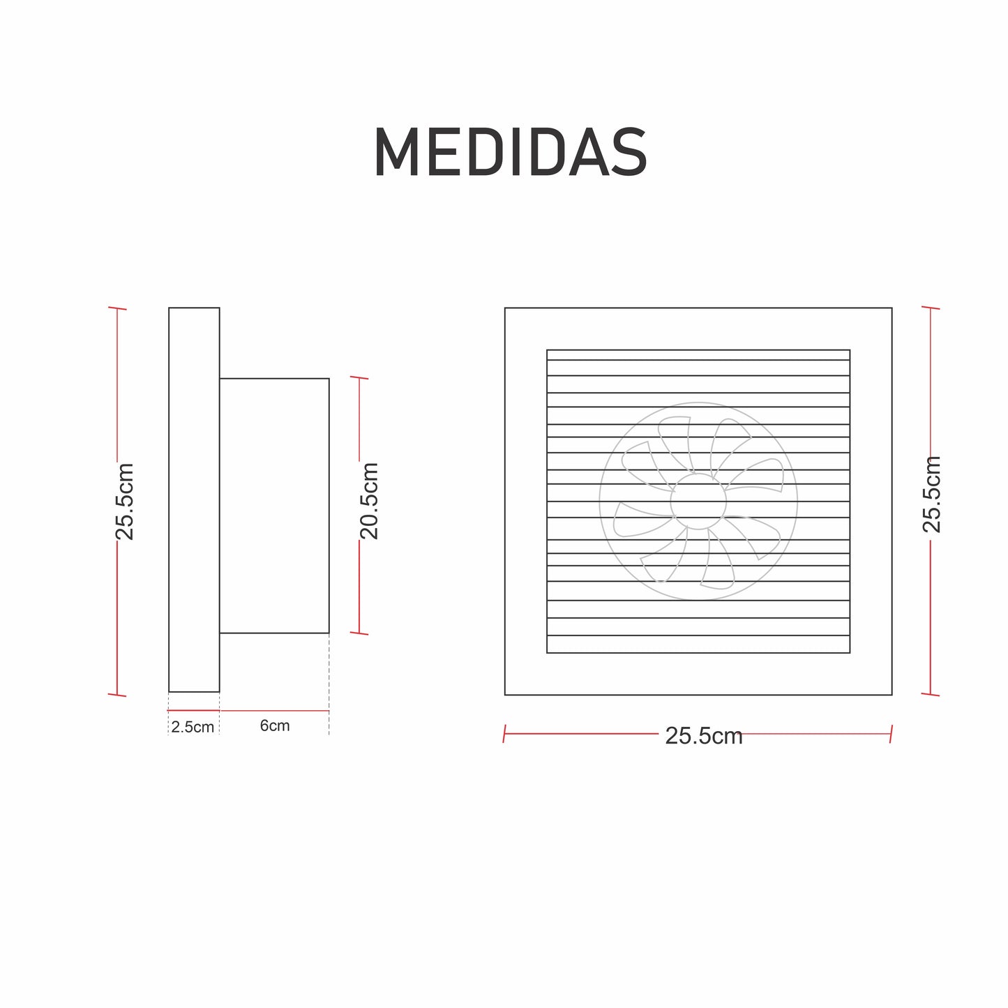 Extractor De Aire Y Olores Para Baño Y Cocina 8 Pulgadas